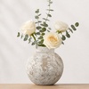 image:imageDOWAN 53 Rustic Vintage Ceramic Vase for Home Decor Distressed Textured Decorative Accent Minimalist Farmhouse Pottery Neutral Flower Vase for Living Room Shelf Mantel amp Entryway GrayGray
