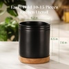 image:imageDOWAN 360 Rotating Extra Large Cooking Utensil Holder 76 Kitchen Utensil Holder for Countertop Utensil Crock for Farmhouse Kitchen Decor Ceramic Stable Utensil Caddy Soft WhiteMatte Black