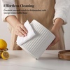 image:imageDOWAN 360 Rotating Extra Large Cooking Utensil Holder 76 Kitchen Utensil Holder for Countertop Utensil Crock for Farmhouse Kitchen Decor Ceramic Stable Utensil Caddy Soft WhiteWhite Stripes