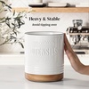 image:imageDOWAN 360 Rotating Extra Large Cooking Utensil Holder 76 Kitchen Utensil Holder for Countertop Utensil Crock for Farmhouse Kitchen Decor Ceramic Stable Utensil Caddy Soft WhiteWhite Text