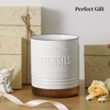 image:imageDOWAN 360 Rotating Extra Large Cooking Utensil Holder 76 Kitchen Utensil Holder for Countertop Utensil Crock for Farmhouse Kitchen Decor Ceramic Stable Utensil Caddy Soft WhiteWhite Text