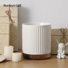 image:imageDOWAN 360 Rotating Extra Large Cooking Utensil Holder 76 Kitchen Utensil Holder for Countertop Utensil Crock for Farmhouse Kitchen Decor Ceramic Stable Utensil Caddy Soft WhiteWhite Stripes
