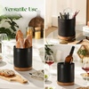 image:imageDOWAN 360 Rotating Extra Large Cooking Utensil Holder 76 Kitchen Utensil Holder for Countertop Utensil Crock for Farmhouse Kitchen Decor Ceramic Stable Utensil Caddy Soft WhiteMatte Black