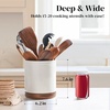 image:imageDOWAN 360 Rotating Extra Large Cooking Utensil Holder 76 Kitchen Utensil Holder for Countertop Utensil Crock for Farmhouse Kitchen Decor Ceramic Stable Utensil Caddy Soft WhiteWhite Specks