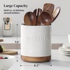 image:imageDOWAN 360 Rotating Extra Large Cooking Utensil Holder 76 Kitchen Utensil Holder for Countertop Utensil Crock for Farmhouse Kitchen Decor Ceramic Stable Utensil Caddy Soft WhiteWhite Text