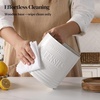 image:imageDOWAN 360 Rotating Extra Large Cooking Utensil Holder 76 Kitchen Utensil Holder for Countertop Utensil Crock for Farmhouse Kitchen Decor Ceramic Stable Utensil Caddy Soft WhiteWhite Text