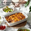 image:imageDOWAN Ceramic Casserole Dish for Oven 9x13 Deep Lasagna Pan Large Baking Dish with Handles 43 Quarts Durable and Oven Safe Pan for Roasting and Baking Alabaster WhiteAlabaster  Terracotta