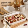 image:imageDOWAN Ceramic Casserole Dish for Oven 9x13 Deep Lasagna Pan Large Baking Dish with Handles 43 Quarts Durable and Oven Safe Pan for Roasting and Baking Alabaster WhiteArctic White
