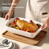 image:imageDOWAN Ceramic Casserole Dish for Oven 9x13 Deep Lasagna Pan Large Baking Dish with Handles 43 Quarts Durable and Oven Safe Pan for Roasting and Baking Alabaster WhiteArctic White