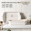 image:imageDOWAN Ceramic Casserole Dish for Oven 9x13 Deep Lasagna Pan Large Baking Dish with Handles 43 Quarts Durable and Oven Safe Pan for Roasting and Baking Alabaster WhiteArctic White