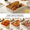 image:imageDOWAN Ceramic Casserole Dish for Oven 9x13 Deep Lasagna Pan Large Baking Dish with Handles 43 Quarts Durable and Oven Safe Pan for Roasting and Baking Alabaster WhiteArctic White