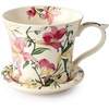 image:imageDOWAN 14 oz Coffee Mug and Saucer Set Ceramic Floral Mug for Cappuccino Latte Hot Cocoa and Tea Vintage Tea Cup Set for Women Gift Mug Green MugPink Lily