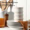 image:imageDOWAN 6 oz Ramekins Oven Safe with Lids Ceramic Dipping Bowls Arctic WhiteArctic White