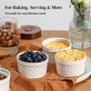 image:imageDOWAN 6 oz Ramekins Oven Safe with Lids Ceramic Dipping Bowls Arctic WhiteArctic White
