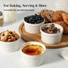 image:imageDOWAN 6 oz Ramekins Oven Safe with Lids Ceramic Dipping Bowls Arctic WhiteArctic White