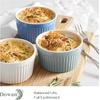 image:imageDOWAN Ramekins 8 oz Oven Safe  Creme Brulee Ramekins for Baking Porcelain Ramekins Oven Safe Classic Style Souffle Ramekins Ramekins Bowls Set of 6 Multi Blue