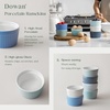 image:imageDOWAN Ramekins 8 oz Oven Safe  Creme Brulee Ramekins for Baking Porcelain Ramekins Oven Safe Classic Style Souffle Ramekins Ramekins Bowls Set of 6 Multi Blue