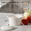 image:imageDOWAN Ramekins with Lids Oven Safe 15 oz Ramekin Bowls for Creme Brulee Souffle Dishes Porcelain Ramekins with Cover and Handle for Baking Stackable Set of 4 White15 OZ
