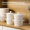 image:imageDOWAN Ramekins with Lids Oven Safe 15 oz Ramekin Bowls for Creme Brulee Souffle Dishes Porcelain Ramekins with Cover and Handle for Baking Stackable Set of 4 White15 OZ