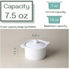 image:imageDOWAN Ramekins with Lids Oven Safe 15 oz Ramekin Bowls for Creme Brulee Souffle Dishes Porcelain Ramekins with Cover and Handle for Baking Stackable Set of 4 White7 OZ