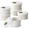 image:imageDOWAN 6 oz Ramekins Oven Safe with Lids Ceramic Dipping Bowls Arctic WhiteArctic White