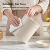 image:imageDOWAN 67 Ceramic Utensil Holder with Drain Tray for Wooden Spoons Beige