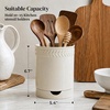 image:imageDOWAN 67 Ceramic Utensil Holder with Drain Tray for Wooden Spoons Beige