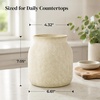 image:imageDOWAN 7  Ceramic Utensil Holder for Kitchen Counter Light Beige Gray