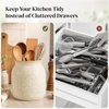 image:imageDOWAN 7  Ceramic Utensil Holder for Kitchen Counter Light Beige Gray