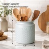 image:imageDOWAN 72 Large Ceramic Utensil Holder for Kitchen Countertop Light Blue