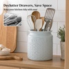 image:imageDOWAN 72 Large Ceramic Utensil Holder for Kitchen Countertop Light Blue