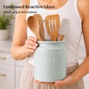image:imageDOWAN 72 Large Ceramic Utensil Holder for Kitchen Countertop Light Blue