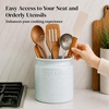 image:imageDOWAN 72 Large Ceramic Utensil Holder for Kitchen Countertop Light Blue