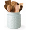 image:imageDOWAN 72 Large Ceramic Utensil Holder for Kitchen Countertop Light Blue