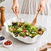 image:imageDOWAN Ceramic Serving Bowls Set of 2 Large Serving Dishes for Party Entertaining 12 amp 16 Oval Decorative Bowls for Salad Fruit Pasta  White