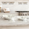 image:imageDOWAN Ceramic Serving Bowls Set of 2 Large Serving Dishes for Party Entertaining 12 amp 16 Oval Decorative Bowls for Salad Fruit Pasta  White