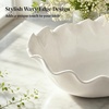 image:imageDOWAN Ceramic Serving Bowls Set of 2 Large Serving Dishes for Party Entertaining 12 amp 16 Oval Decorative Bowls for Salad Fruit Pasta  White