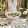 image:imageDOWAN Ceramic Serving Bowls Set of 2 Large Serving Dishes for Party Entertaining 12 amp 16 Oval Decorative Bowls for Salad Fruit Pasta  White