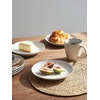 image:imageDOWAN 88 Salad Plates Set of 6  Round Embossed Design Light GrayEmbossed Light Gray
