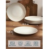 image:imageDOWAN 88 Salad Plates Set of 6  Round Embossed Design Light GrayEmbossed Light Gray
