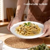 image:imageDOWAN 88 Salad Plates Set of 6  Round Embossed Design Light GrayWhite