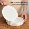 image:imageDOWAN 88 Salad Plates Set of 6  Round Embossed Design Light GrayWhite