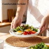 image:imageDOWAN 88 Salad Plates Set of 6  Round Embossed Design Light GrayWhite