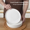 image:imageDOWAN 88 Salad Plates Set of 6  Round Embossed Design Light GrayWhite