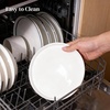 image:imageDOWAN 88 Salad Plates Set of 6  Round Embossed Design Light GrayWhite