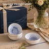 image:imageDOWAN Caymere Small Bowls Set 8 OZ Ceramic Dipping Bowls Coastal Blue