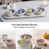 image:imageDOWAN Caymere Small Bowls Set 8 OZ Ceramic Dipping Bowls Coastal Blue