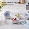 image:imageDOWAN Caymere Small Bowls Set 8 OZ Ceramic Dipping Bowls Coastal Blue