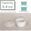 image:imageDOWAN Ramekins Oven Safe with Lids 468 oz Ceramic Cups Set of 6 White4 oz