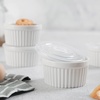 image:imageDOWAN Ramekins Oven Safe with Lids 468 oz Ceramic Cups Set of 6 White4 oz